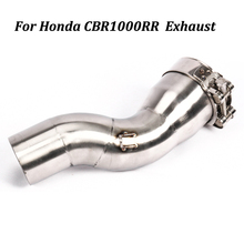 Motorcycle Exhaust Muffler Middle Connection Stainless steel Link Pipe Slip on For Honda CBR1000RR 2017 2018 2024 - buy cheap