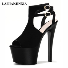 LAIJIANJINXIA 2018 Sexy New Night Club Party Shoes 17cm Stiletto High Heel Dancing Sandals Women Dress Summer Pole Dance Shoes 2024 - buy cheap