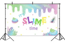 7x5FT Light Green Slime Time Custom Photo Background Studio Backdrop Vinyl 220cm x 150cm 2024 - buy cheap