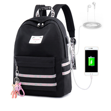 Mochila escolar feminina com carregador usb, de alta qualidade, mochila antifurto de bolso para laptop e viagem para mulheres adolescentes 2024 - compre barato