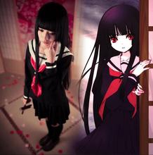 Japonês high school menina marinheiro uniforme terno cosplay traje vestido de manga longa anime jigoku shojo inferno menina enma ai cosplay 2024 - compre barato