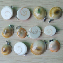 2017 trendy Natural Shell stone Snail shape charms pendants for jewelry Accessories making 24pcs/lot  Wholesale free shipping 2024 - buy cheap
