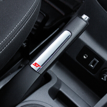 Новый ABS хромированный чехол с надписью для украшения ручного тормоза, наклейки для автомобиля Ford Fiesta Ecosport 2013-2017, автомобильные аксессуары 2024 - купить недорого