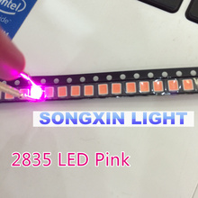 Hot 200Pcs/lot 2835 Pink SMD LED 0.2W high bright light emitting diode chip leds Free shipping 3.5*2.8*0.8mm 2835 smd led diode 2024 - buy cheap