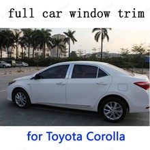 full Window Trim Car Exterior Accessories  Decoration Strips for Toyota Corolla  2014  Stainless Steel 2024 - buy cheap