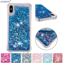 Bling Glitter Case For Apple iPhone XS MAX Soft Silicone Shockproof Phone Cover XSMAX Dynamic Liquid Quicksand Bumper Case Funda 2024 - buy cheap