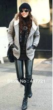 Free shipping ML7569 Warm Women's Velvet Faux Leather Sexy Leggings Thick Autumn, Winter Shiny Leggings 2024 - buy cheap