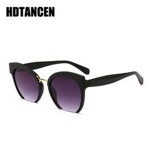 HDTANCEN Colored Half Frame Cat Eye Sunglasses Women Brand High Quality Eyeglasses Street Beat Shopping Oculos De Sol Gafas 2024 - buy cheap