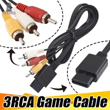 100 шт./лот хорошее количество RCA 3rca к n64 64 AV Аудио Видео адаптер игровой кабель Шнур для SNES Super NES Nintendo N64 для SFC 2 аудио 2024 - купить недорого