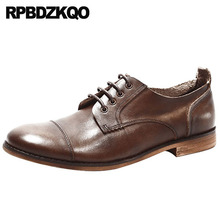 Rubber Sole Dress Shoes British Style Italian Vintage High Quality Office Real Leather European Luxury Men Oxfords Genuine Italy 2022 - buy cheap