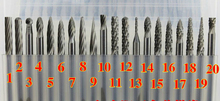 20 tipos diferentes de aço tungstênio mini moedor elétrico mini cortador cabeça polido 3*3mm rebarbas carboneto 2024 - compre barato