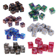 Mayitr 10pcs/set Colorful D6 Dice Set Acrylic Polyhedral 6 Sided Drink Dice for Table Game Entertainment 2024 - buy cheap