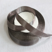 3/8"10mm gray  Satin Ribbon For Hairbow DIY Party Decoration, 25Yards/Roll 2024 - buy cheap