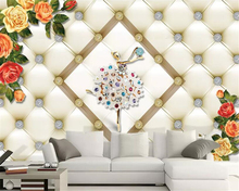 Beibehang fondos de pantalla para habitación Europea suave bolsa de joyería jade tallado patrón de fondo 3d papel tapiz para habitación de wal l 2024 - compra barato