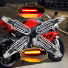 Motorcycle Turn Signal Light LED Flowing Water Amber Blinkers Flexible Tail Light Motorcycle Flashing Motorcycle Indicator Light 2024 - buy cheap