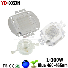 Chip de bombillas LED COB de alta potencia, 1W, 3W, 5W, 10W, 20W, 30W, 50W, 100W, azul, 460Nm, 1W, 3W, 5W, 10 vatios, para invernaderos, plantas 2024 - compra barato