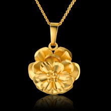 Flower Pendant Fashion Women Gold Chain Trendy Necklaces Jewelry Gift Drop Shipping 2024 - buy cheap