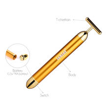 Slimming Face Roller 24K Gold Beauty Bar Skin Care Facial Massager Anti Aging Wrinkles Lift Tightening Skin Care Massage Tool 45 2024 - buy cheap