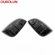 4 RAV4 OUBOLUN Para Toyota RAV 2019 2020 Porta Lateral Asa Espelho Retrovisor Do Carro Tampa Guarnição Acessórios do Exterior ABS Fibra De Carbono 2024 - compre barato