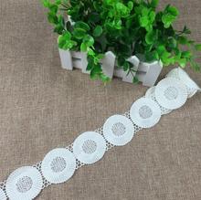 2 Yards White Round Shape Water Soluble Lace Trim Lace Trimmings DIY Handmade Patchwork 2024 - buy cheap