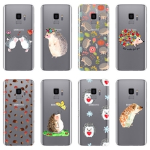 Soft Silicone Phone Case For Samsung Galaxy Note 9 8 5 4 Kawaii Hedgehog Back Cover For Samsung Galaxy S8 S9 Plus S5 S6 S7 Edge 2024 - buy cheap