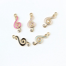 100pcs Crystal Music Note Pendant Exquisite Korean Charms Elegant DIY Accessories For Handmade Women Jewelry Necklace Bracelets 2024 - buy cheap