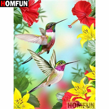 Homfun pintura completa de diamante quadrado/redondo 5d diy, pintura de "pássaros e flores", bordado de diamante 3d, ponto cruz, decoração de casa a84 198fun 2024 - compre barato