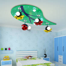 Creative children room LED ceiling lamps boy and girl baby room lights lamp bedroom ceiling  ladybug leaves ZA621 ZL210 YM 2024 - buy cheap