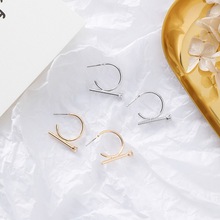 Brincos de argola de metal geométrico simples, brincos para mulheres e meninas, joias de orelha pingente, acessórios de estilo coreano xe1328 2024 - compre barato