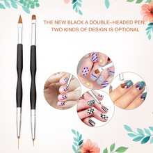 New 1PC Double Head Nail Art UV Gel Polish Design DIY Dot Painting Detailing Pen Brushes 2018 2024 - buy cheap