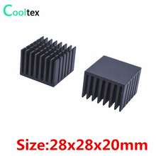 (10pcs/lot) 28x28x20mm Aluminum heatsink radiator cooling  for Electronic LED RAM CHIP computer 's component heat dissipation 2024 - buy cheap