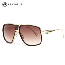 Мужские солнцезащитные очки AEVOGUE, винтажные брендовые дизайнерские очки с большой оправой, UV400, AE0336, лето 2024 - купить недорого