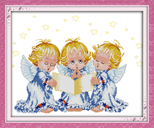 Kit de bordado de tela artesanal the pray angel stitch, pessoas com 18ct, 14ct, 11ct, bordado, faça você mesmo 2024 - compre barato