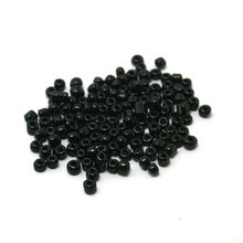 Cuentas espaciadoras sueltas de vidrio negro sólido, 80 g/lote, 4mm, para Macking de joyería y manualidades DIY, CN-BBG035/36-75 2024 - compra barato