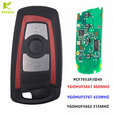 KEYECU Red Smart Remote Key Fob 315MHz YGOHUF5662,434MHz HUF5767,868 MHz HUF5661 For BMW F Chass 5 7 Series FEM / BDC CAS4 CAS4+ 2024 - buy cheap