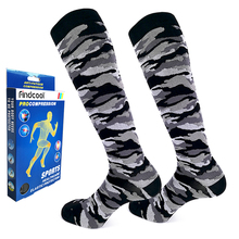 Findcool meias de compressão masculinas, meias de compressão para alívio do estresse, circulação sanguínea, extremo ajuste, emagrecimento para pernas 2024 - compre barato