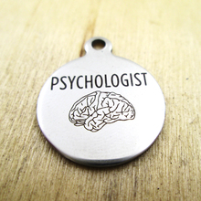 10pcs/lot-psychologist stainless steel charms - Laser Engraved - Customized - DIY Charms Pendants 2024 - buy cheap