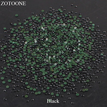 ZOTOONE Hotfix плоские стеклянные черные стразы, сделай сам, дизайн ногтей, мобильный телефон, камни для одежды, железные стразы кристаллы, аппликация E 2024 - купить недорого