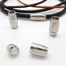 6 conjuntos caber 5.5mm ródio chapeado cobre baseado 20.1*9.8mm forte magnético fecho jóias configurações de couro pulseiras conector fivela 2024 - compre barato