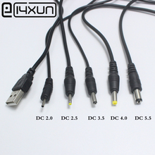 EClyxun 1pcs USB Port to 2.0*0.6mm 2.5*0.7mm 3.5*1.35mm 4.0*1.7mm 5.5*2.1mm 5V DC Barrel Jack Power Cable Connector 2024 - buy cheap