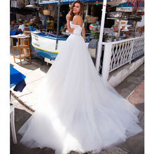 Beach Wedding Dress vestido de noiva In Stock Plus Size Spaghetti Straps Chiffon Wedding Gowns Bridal Dresses 2024 - buy cheap