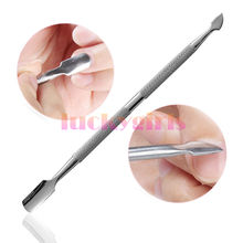 Nail Art tools Stainless Steel Essential Cuticle 2 Way Spoon Pusher Pedicure Manicure Gift Present 2024 - buy cheap