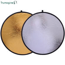 30CM/12'' 2 In 1  Portable Collapsible Light Round Reflector diffuser Photography Studio Small gold Silver flash neewer reflecto 2024 - buy cheap