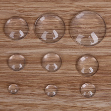 Cuentas redondas de cabujón de cristal transparente con parte posterior plana de 8/10/12/14/16/18/20/25/30mm para hacer joyería y collar con colgante DIY 2024 - compra barato