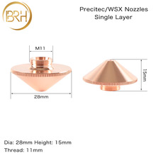 Laser Nozzle  Single Layers Chrome-plating Dia.28mm Caliber 0.8 - 5.0 OEM Precitec P0591-571-00001 FIBER Cutting Head Ermaksan 2024 - buy cheap