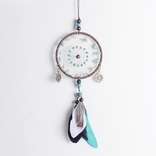 Gray Blue Dreamcatcher Window Hanging Car Decorations Chimes Handmade Dream Catcher Net with Feathers Indian Ornaments 1pc 2024 - buy cheap
