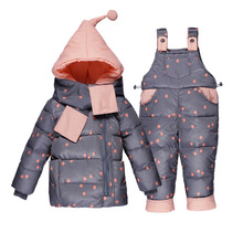 Baby girls winter outerwear coats kid thicken down snow wear overalls clothing set infant jumpsuit snowsuit 2024 - buy cheap