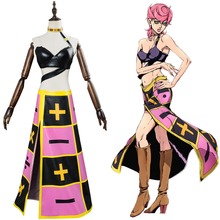 Fantasia de cosplay de aventura bizarra de jojo golden wind trish una cosplay outfit conjunto completo de carnaval de halloween 2024 - compre barato