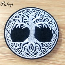 Pulaqi-Parches de Rock a rayas de árbol de la vida, parche Punk para planchar, insignias para ropa, pegatinas de apliques para mochila F 2024 - compra barato