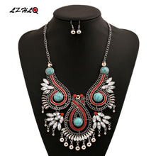 LZHLQ 2020 Fashion Ethnic Maxi Collier Statement Necklace Vintage Bohemian Hollow Big Personality Exaggerated Necklace Pendants 2024 - buy cheap